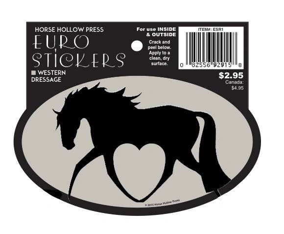 Oval Equestrian Horse Sticker / Heart Horse / WATERPROOF