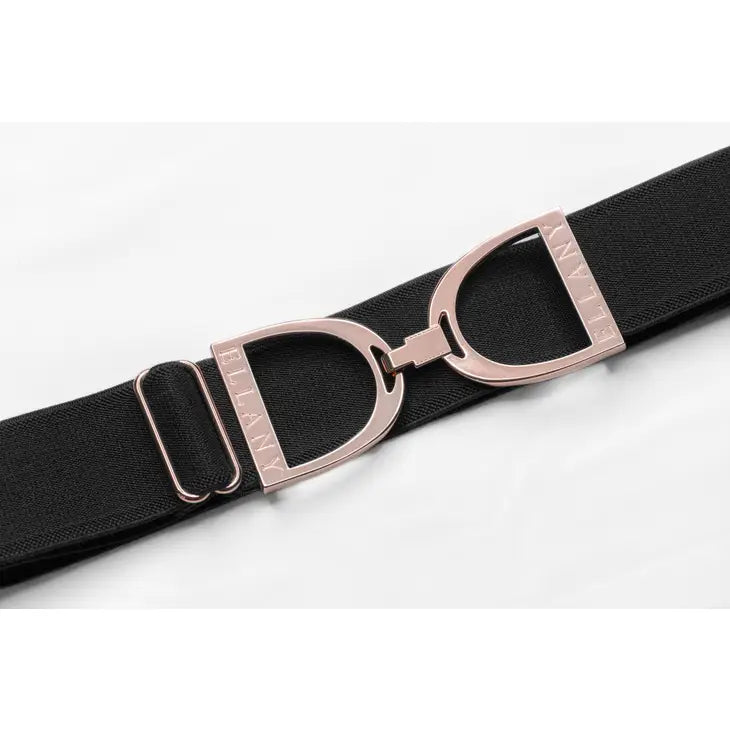 Ellany Belt - Black/Rose Gold Stirrup