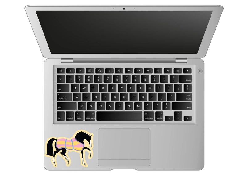 3" Tumbler Horse Sticker / Pink Show Ring Horse / WATERPROOF