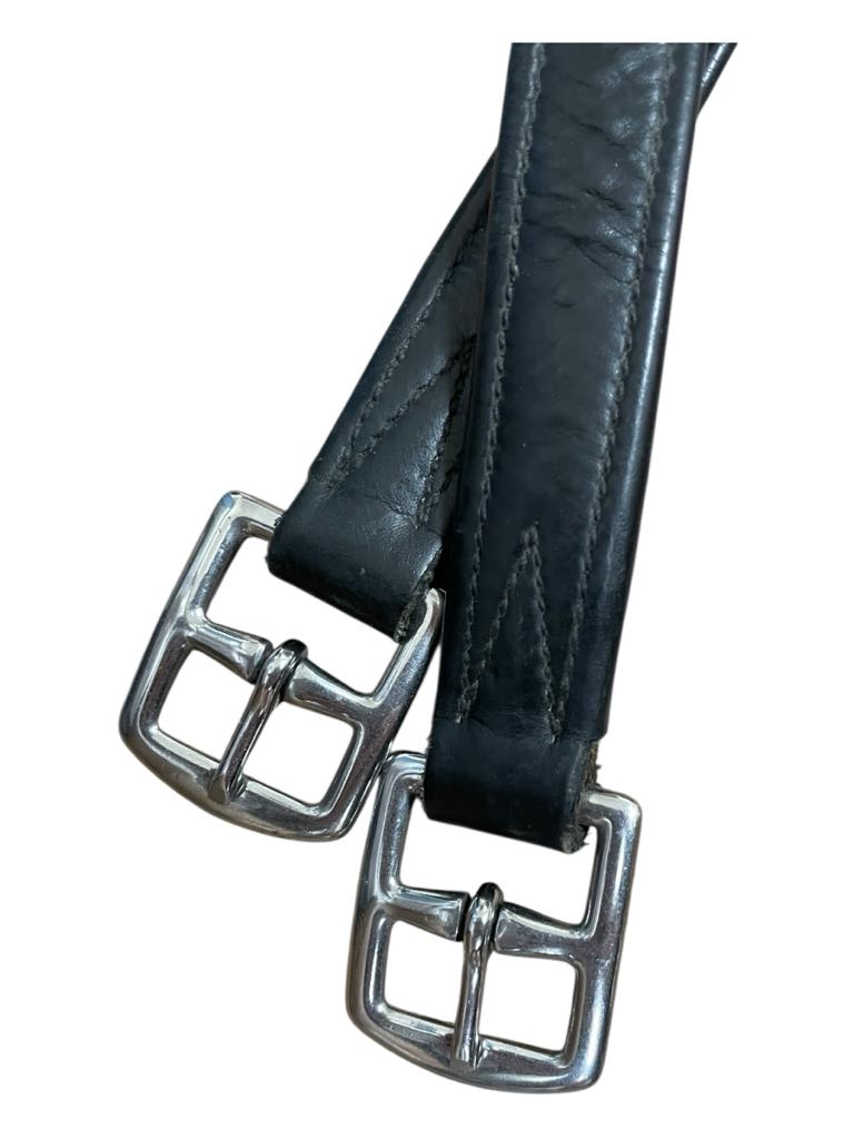Red Barn Stirrup Leathers - Black - Approx 58" - USED
