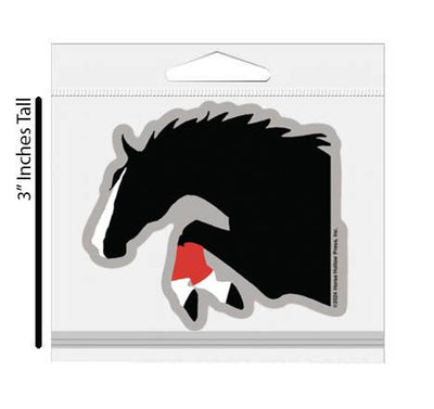 3" Tumbler Horse Sticker / Jumper Red Wraps / WATERPROOF