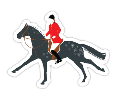 3" Tumbler Horse Sticker / Fox Hunter / WATERPROOF