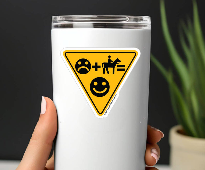 3" Tumbler Horse Sticker / Frown, Ride = Smile / WATERPROOF