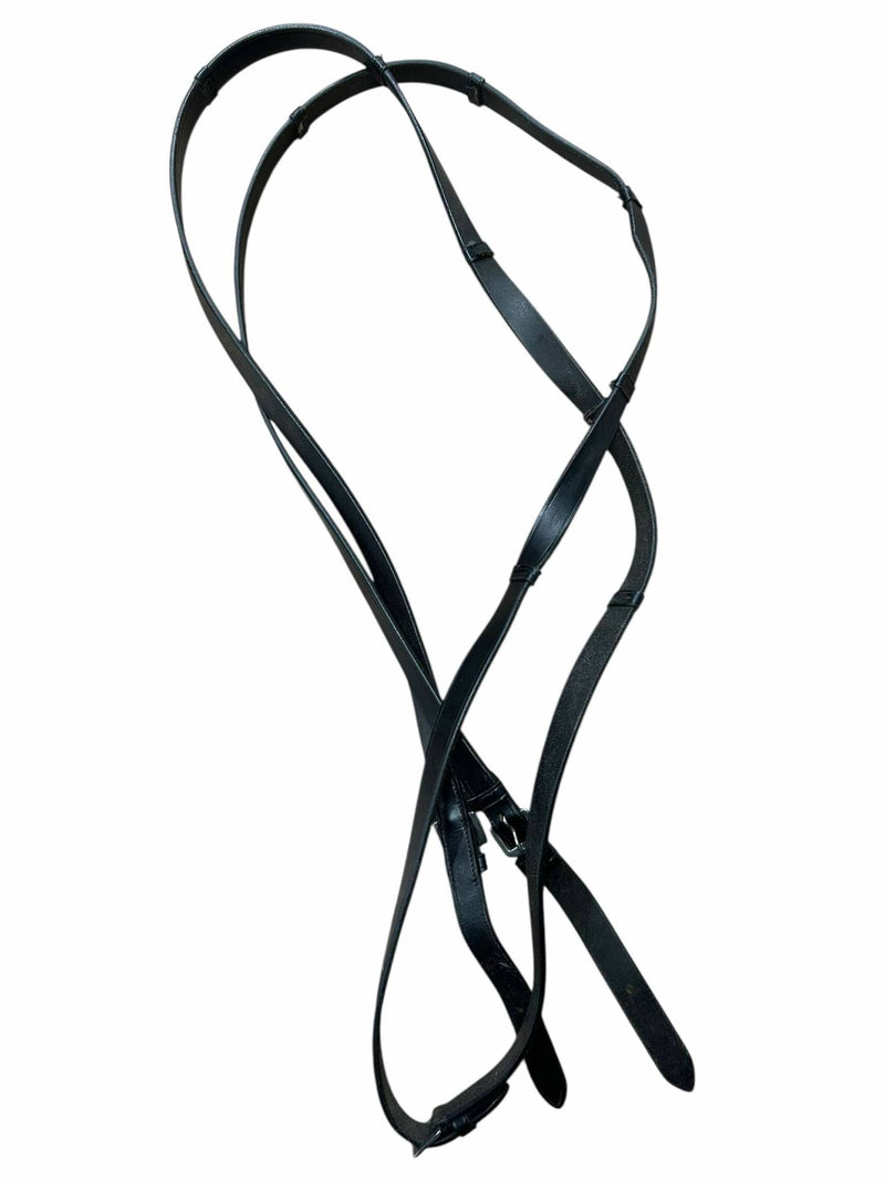 Reins with hands stops and buckle ends - Black - USED