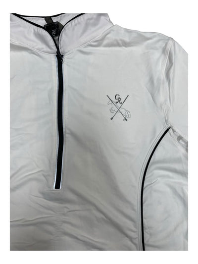 Goode Rider SS 1/4 Zip - White/Black - L - USED