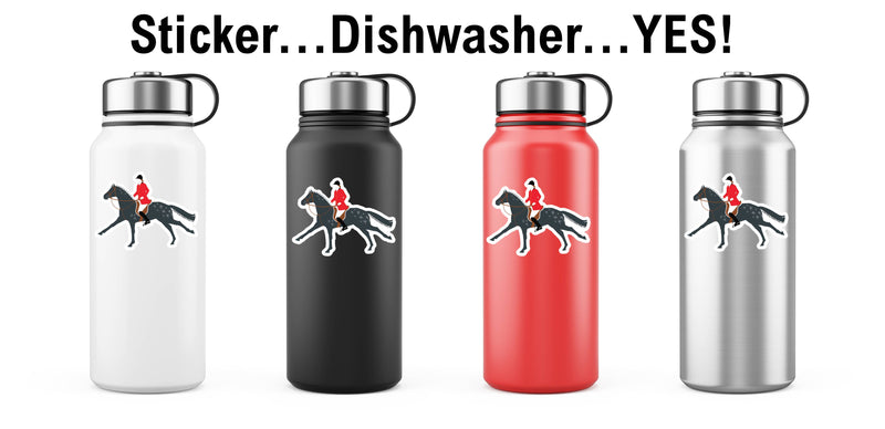 3" Tumbler Horse Sticker / Fox Hunter / WATERPROOF