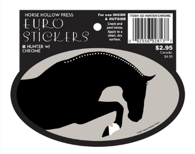 Oval Equestrian Horse Sticker / Hunter Horse / WATERPROOF