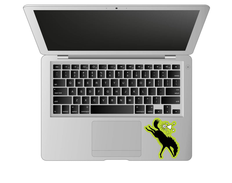 3" Tumbler Horse Sticker / Green Bucking Horse / WATERPROOF