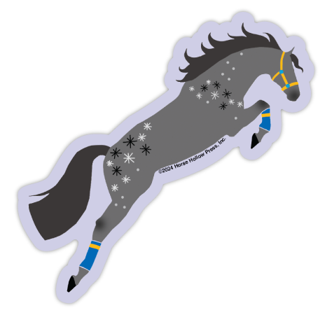 3" Tumbler Horse Sticker / Dappled Grey Jumper / WATERPROOF
