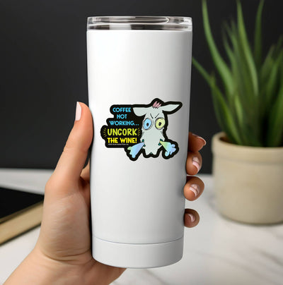 3" Tumbler Horse Sticker / Uncork the Wine / WATERPROOF