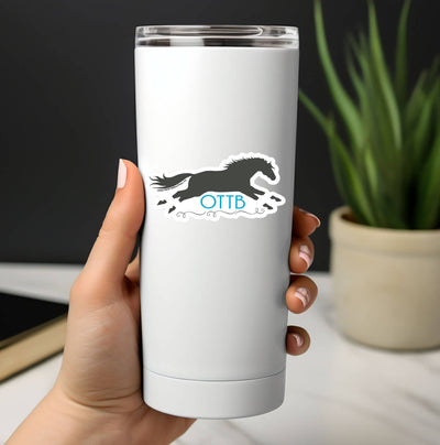 3" Tumbler Horse Sticker / OTTB Thoroughbred / WATERPROOF