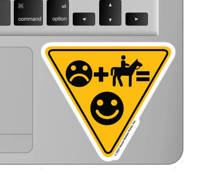3" Tumbler Horse Sticker / Frown, Ride = Smile / WATERPROOF