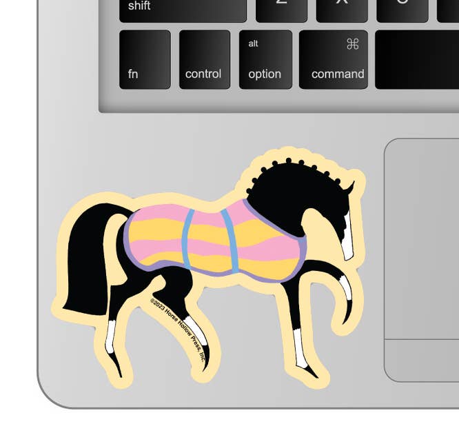 3" Tumbler Horse Sticker / Pink Show Ring Horse / WATERPROOF