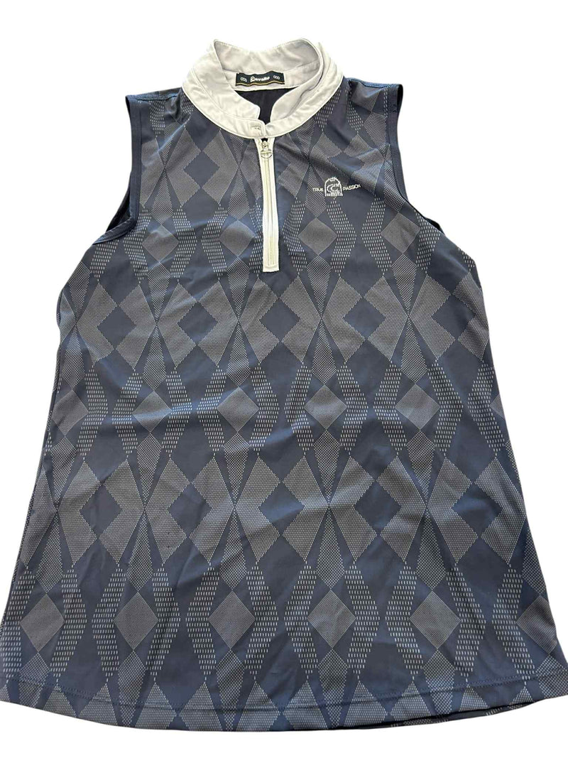 Cavallo Sleeveless Top - Navy Print - US 10 - USED