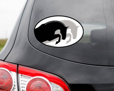 Oval Equestrian Horse Sticker / Show Horses / WATERPROOF