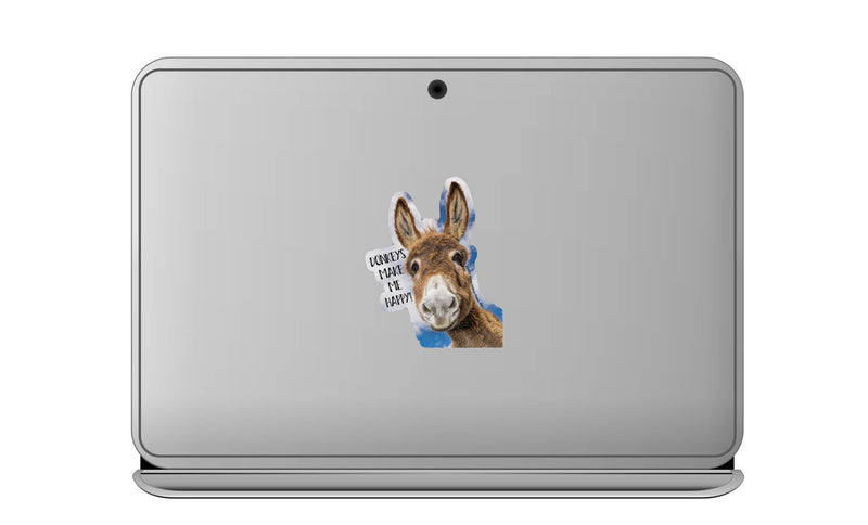 3" Tumbler Donkey Sticker / Make Me Happy /WATERPROOF
