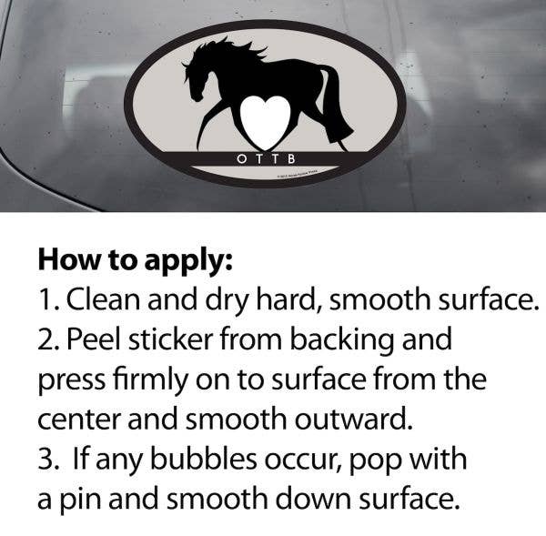 Oval Equestrian Horse Sticker / Jumper w Wraps / WATERPROOF