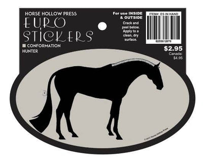 Oval Equestrian Horse Sticker / Conformation / WATERPROOF