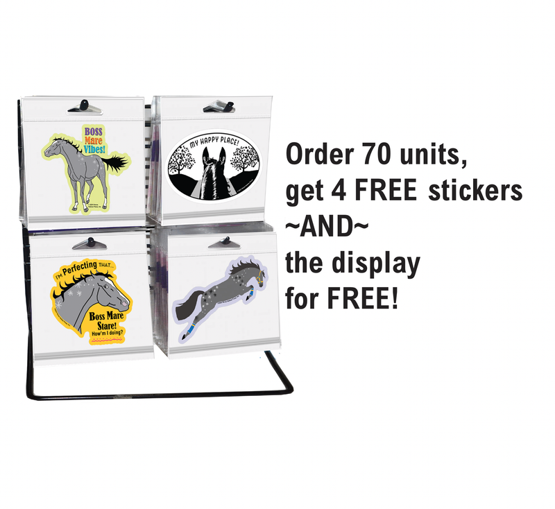 3" Tumbler Horse Sticker / Horse Seated Chair / WATERPROOF