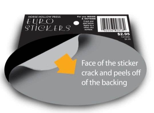 Oval Equestrian Horse Sticker / Conformation / WATERPROOF