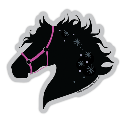 3" Tumbler Horse Sticker / Horse Pink Tack / WATERPROOF