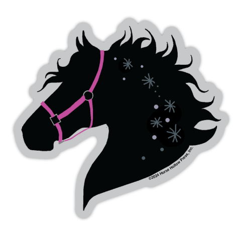 3" Tumbler Horse Sticker / Horse Pink Tack / WATERPROOF
