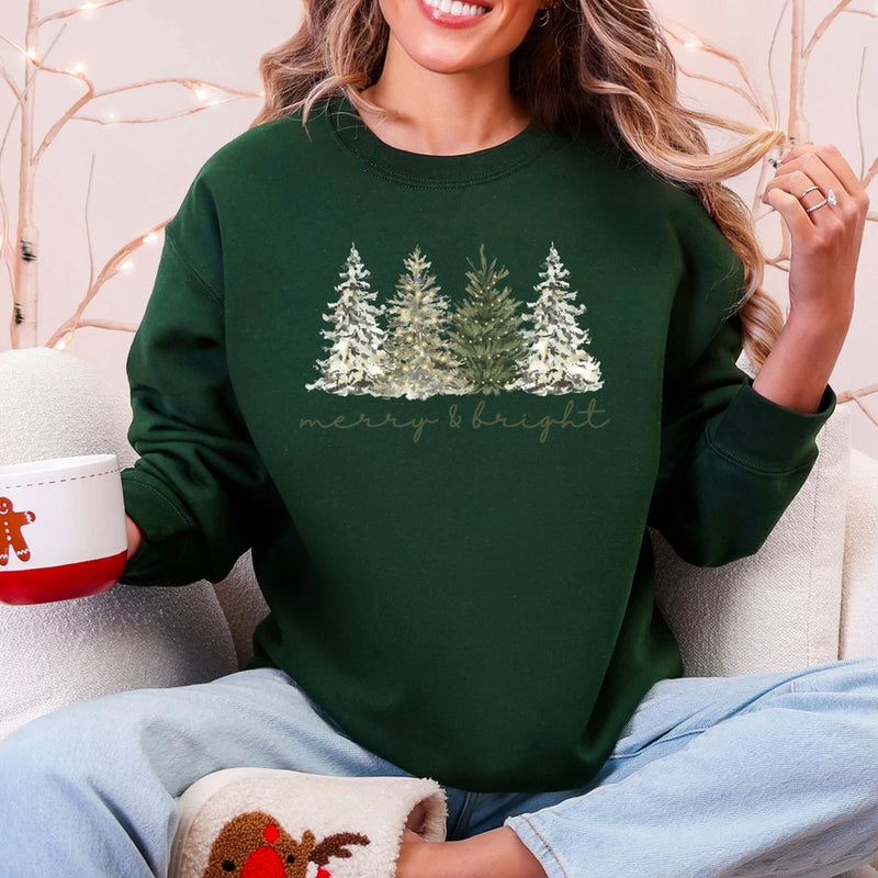 Merry and Bright Tree Sweatshirt