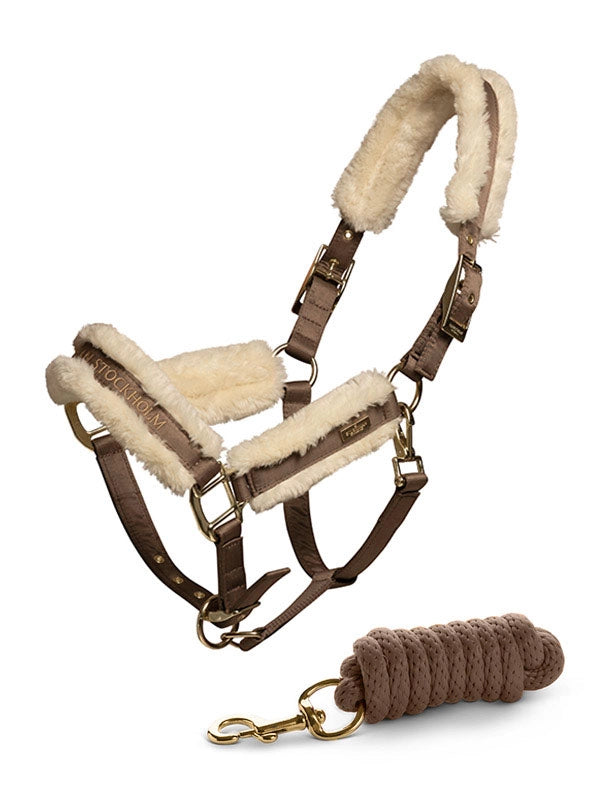 Equestrian Stockholm Fur Halter - Champagne