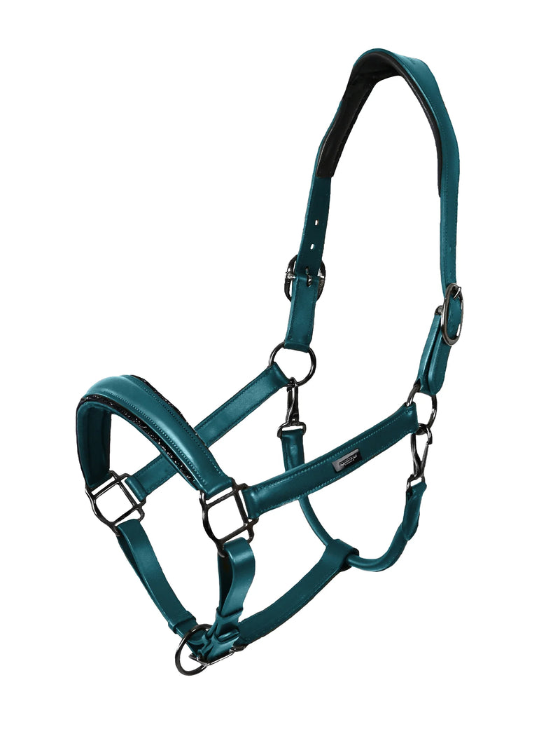Equestrian Stockholm Halter  - Teal Blue