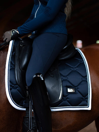 Equestrian Stockholm Midnight White Edge Saddle Pad