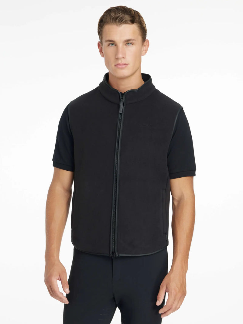Mens Fleece Gilet Black