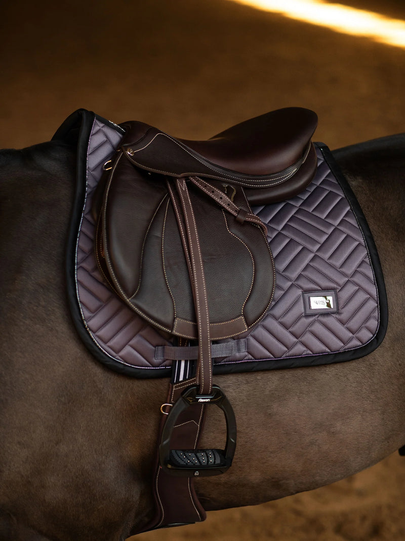 Equestrian Stockholm Modern Saddle Pad - Dark Violet