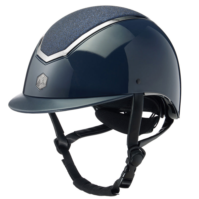 Charles Owen Kylo Helmet -Navy Gloss/Pewter/Sparkly