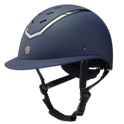 Charles Owen Kylo Helmet -Navy Matte/Pewter Gloss/Wide Brim
