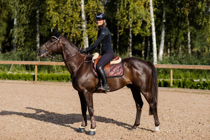 Equestrian Stockholm Mahogany Glimmer Saddle Pad