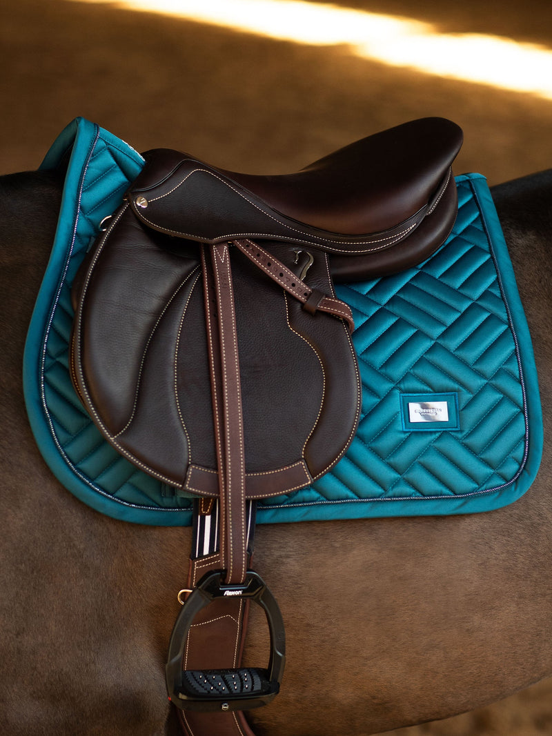 Equestrian Stockholm Modern Saddle Pad - Teal Bue