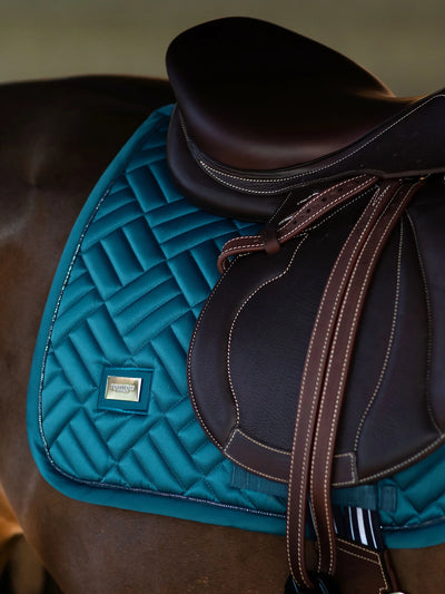 Equestrian Stockholm Modern Saddle Pad - Teal Bue