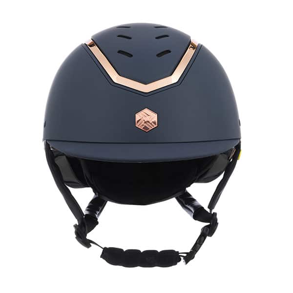 Charles Owen Kylo Helmet - Navy Matte/Rose Gold