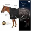 Ovation High Vis Turnout Sheet - High Neck -  Black - 75