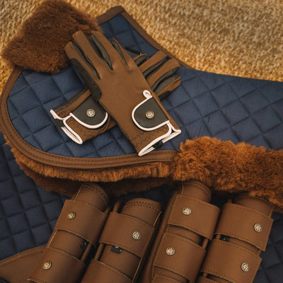 Sixteen Cypress Dressage Pad Navy and Hickory