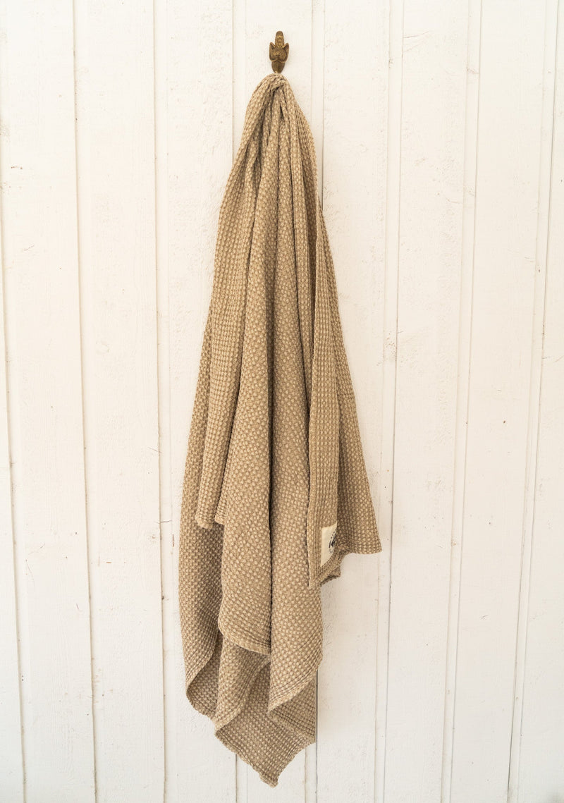 Cotton Waffle Horse Drying Towel, Sand