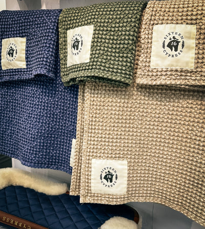 Cotton Waffle Stable Towel, Indigo