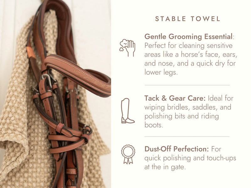 Sixteen Cypress Cotton Waffle Weave Stable Towel