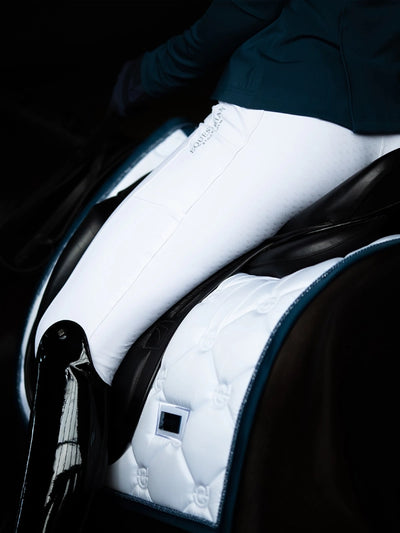 Equestrian Stockholm White/Blue Meadow Saddle Pad