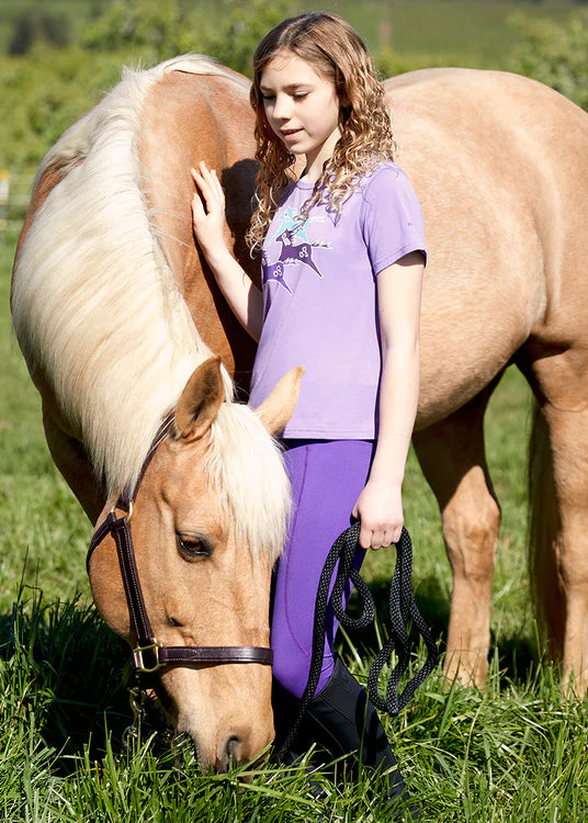 Kerrits Painted Horse Tee - Kids - Violet