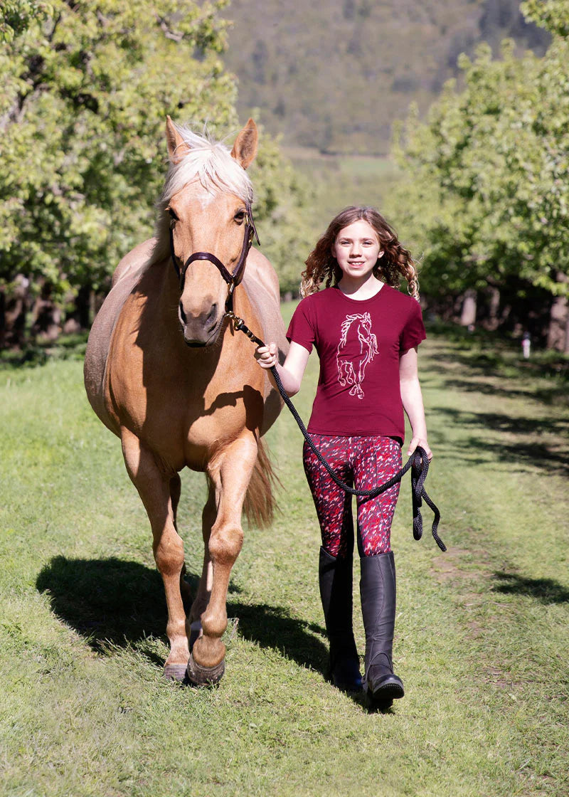 Kerrits Dancing Horses Tee - Kids - Sangria