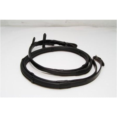 Thinline Reins - Black - 54in - With Hand Stops