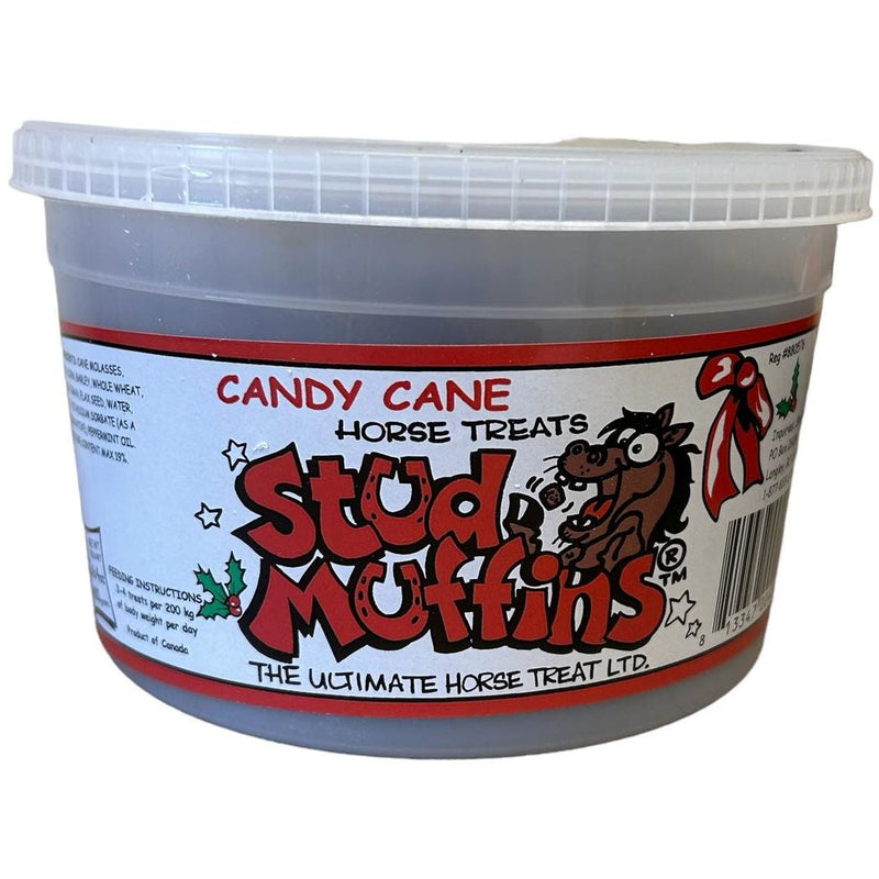 Stud Muffin Candy Cane Horse Treats - 20oz Tub