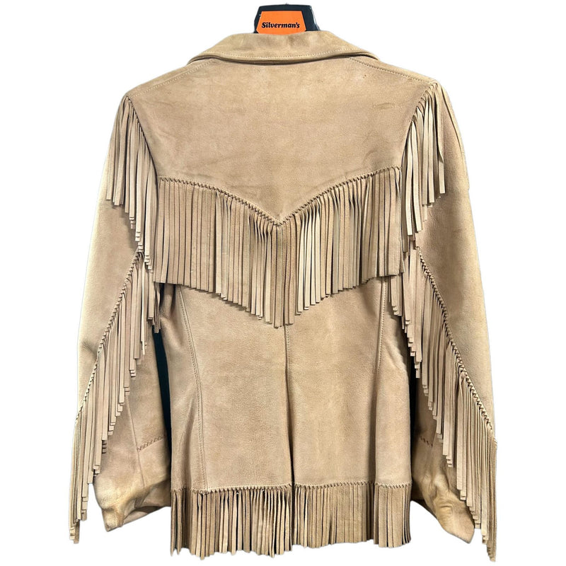 Ladies Fringe Jacket - Tan - Approx Small - USED