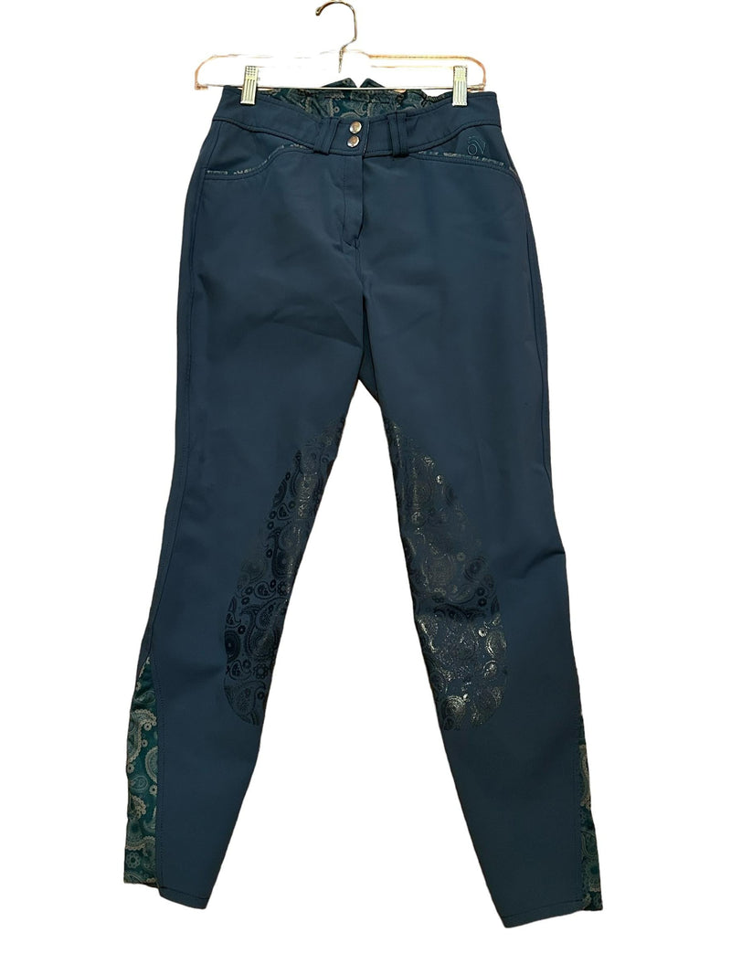 Ovation KP Breeches - Teal - 28R - USED